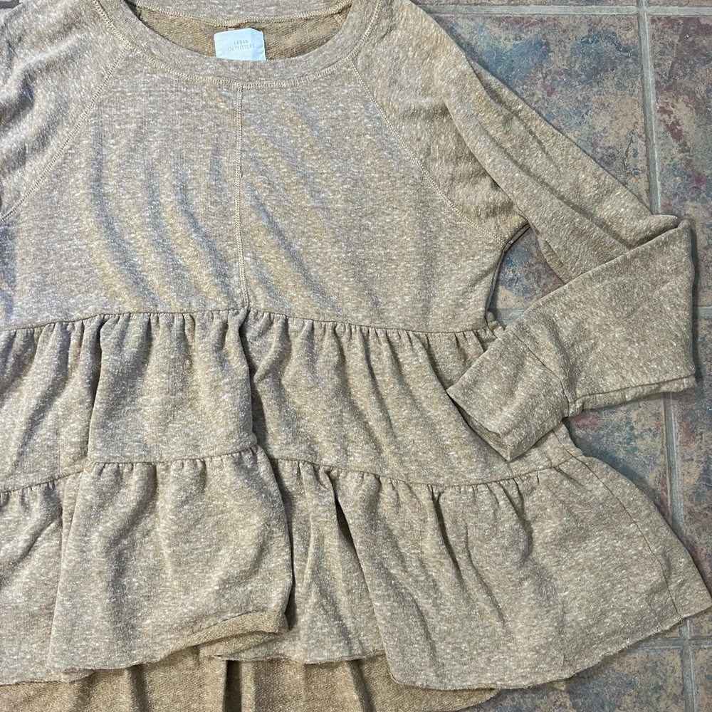 urban outfitters | size large peplum sweater top - Picture 4 of 5